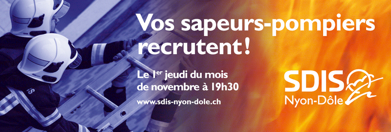 SDIS Nyon-Dôle — recrutement 2026